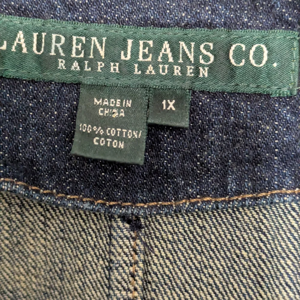 Ralph Lauren Lauren Jeans Co. Dark Blue Denim Jacket with Green Label - Picture 6 of 7